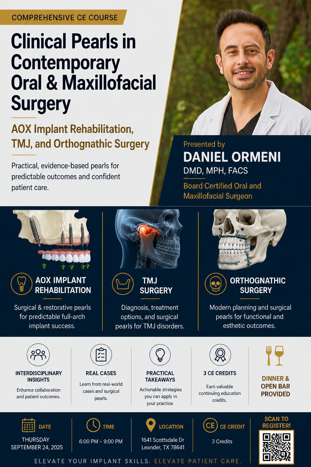 Clinical Pearls in Contemporary
Oral & Maxillofacial Surgery:
AOX Implant Rehabilitation, TMJ, and Orthognathic Surgery Denta ProTech