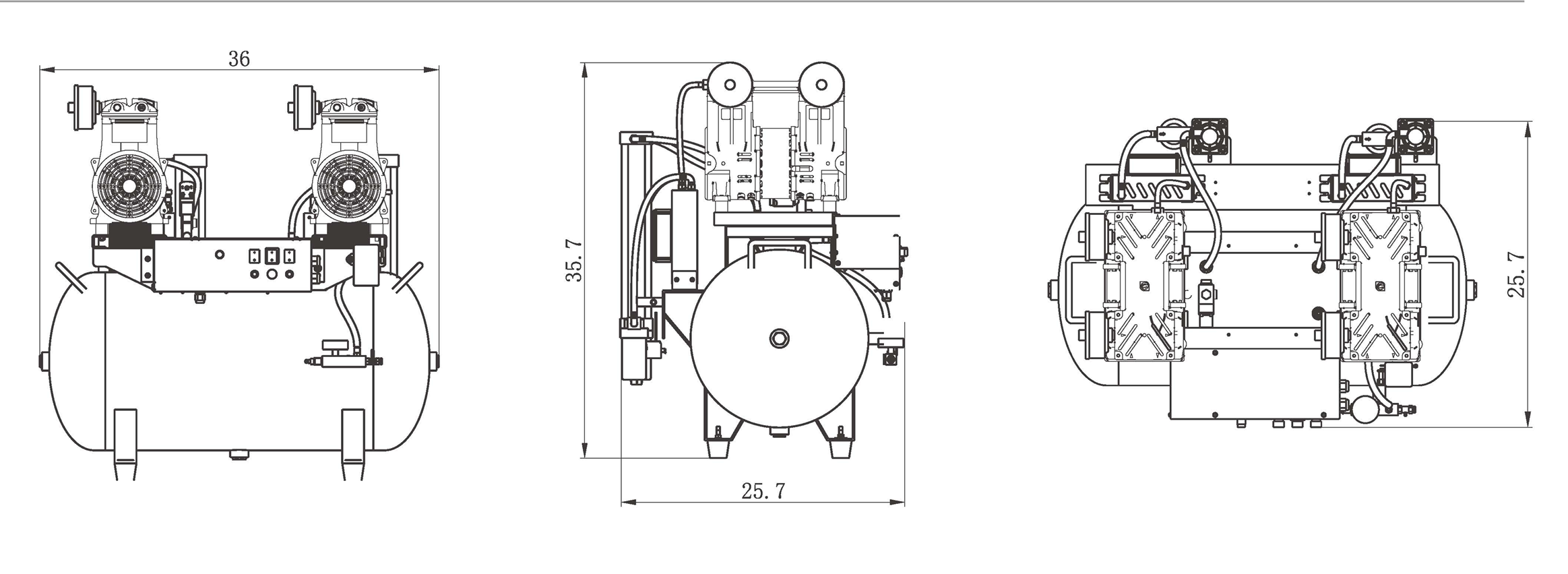 AT600 Oil Free Air Compressor